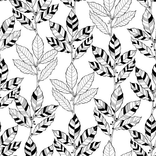 Vector image stylized laurel branches on white