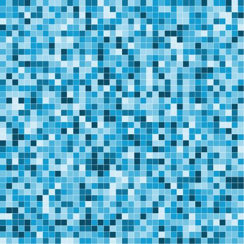 Vector image abstract mosaic of squares in blue tones